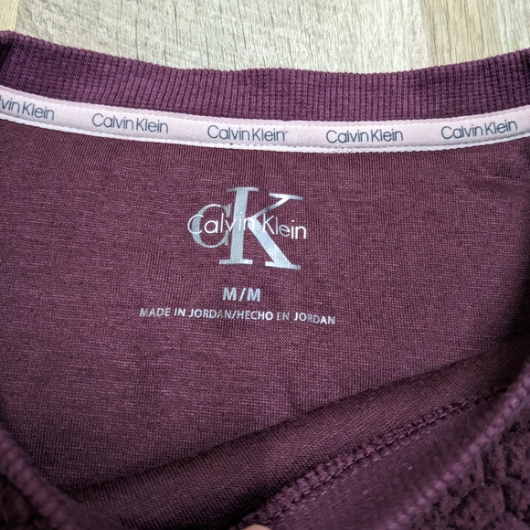 Calvin Klein Plum Sherpa Sweatshirt - Picture 7 of 7